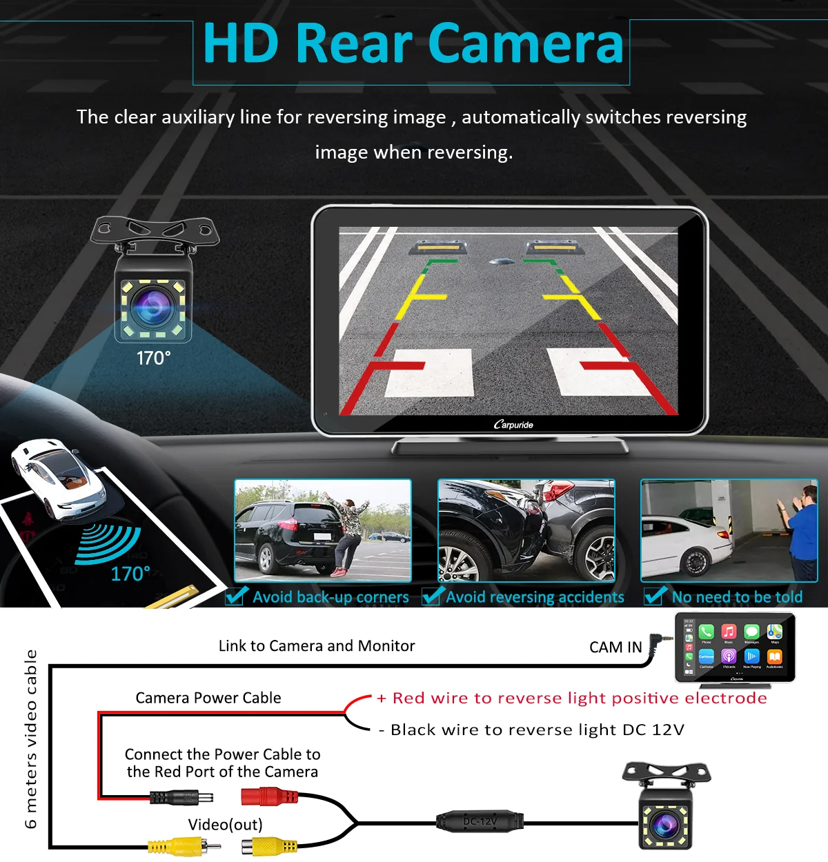 Car Stereo with Carplay/Android Auto, Plug and Play Quick Install, 7 Inch IPS Touch Screen, Multimedia Player with Bluetooth, Mirror Link, Google and Siri Assistant,Backup Camera,Silver Frame - Image 8