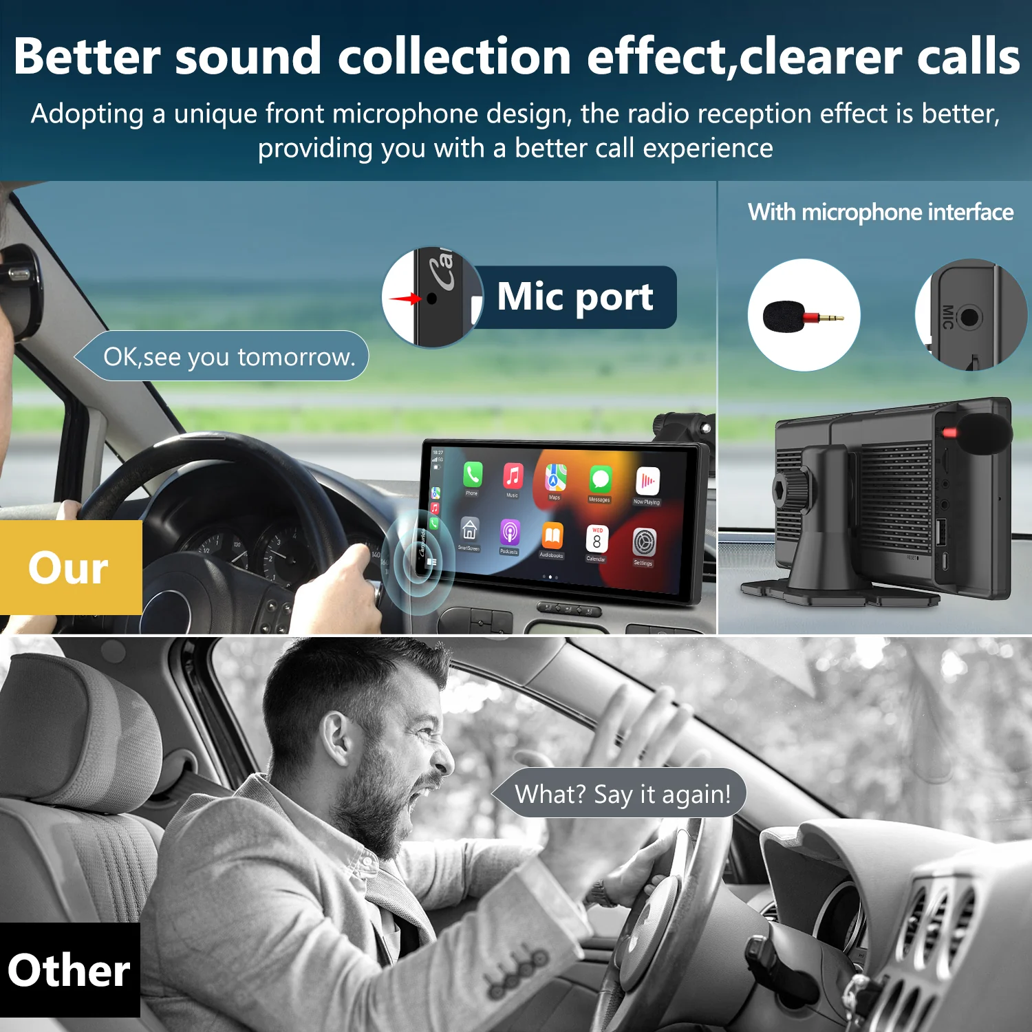 CARPURIDE C92 Portable Smart Multimedia Dashboard Console With Backup Camera - Image 9