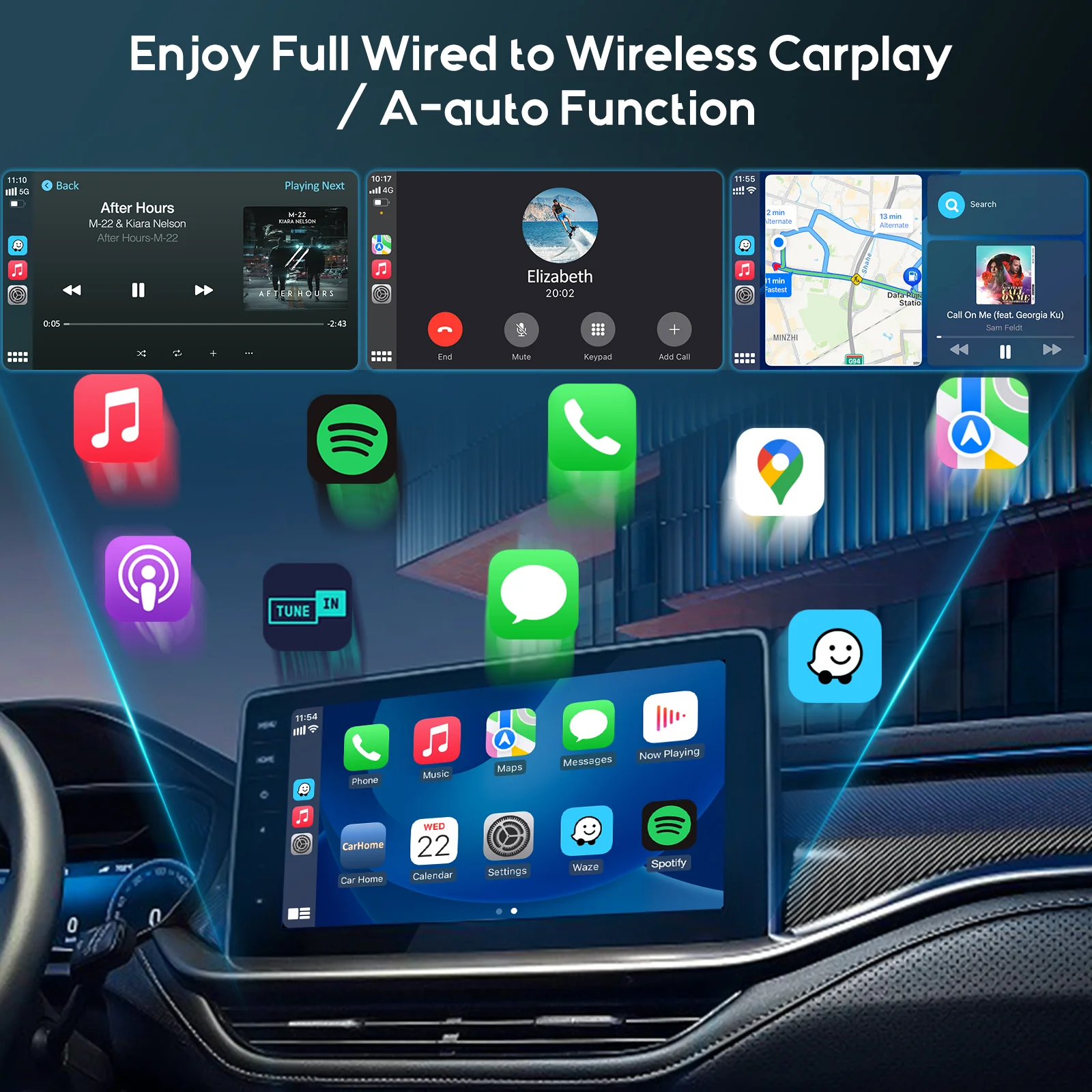 CARPURIDE H02 2-in-1 Magic Box adapter - Wireless CarPlay or Android Auto Adapter - Image 6
