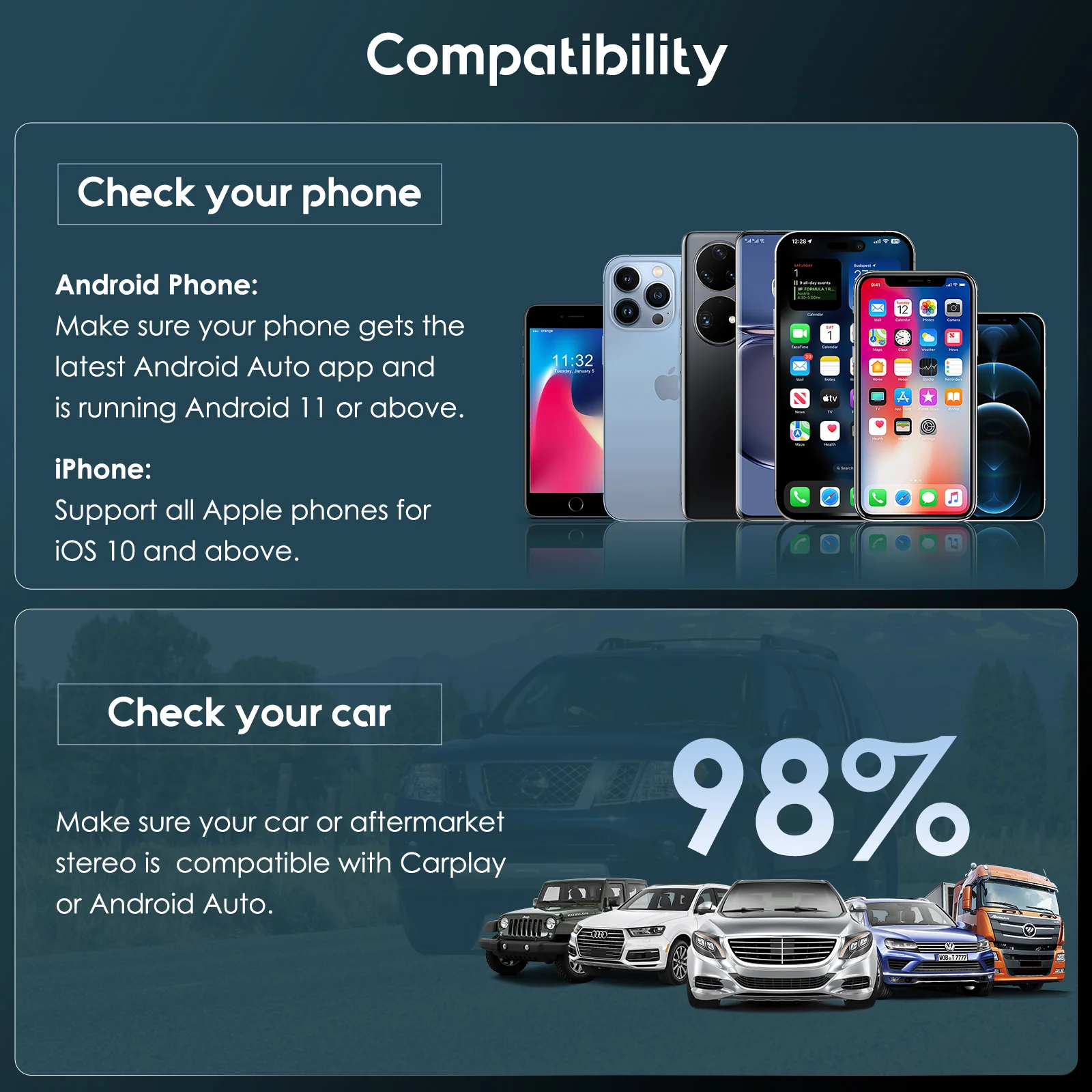 CARPURIDE H02 2-in-1 Magic Box adapter - Wireless CarPlay or Android Auto Adapter - Image 8