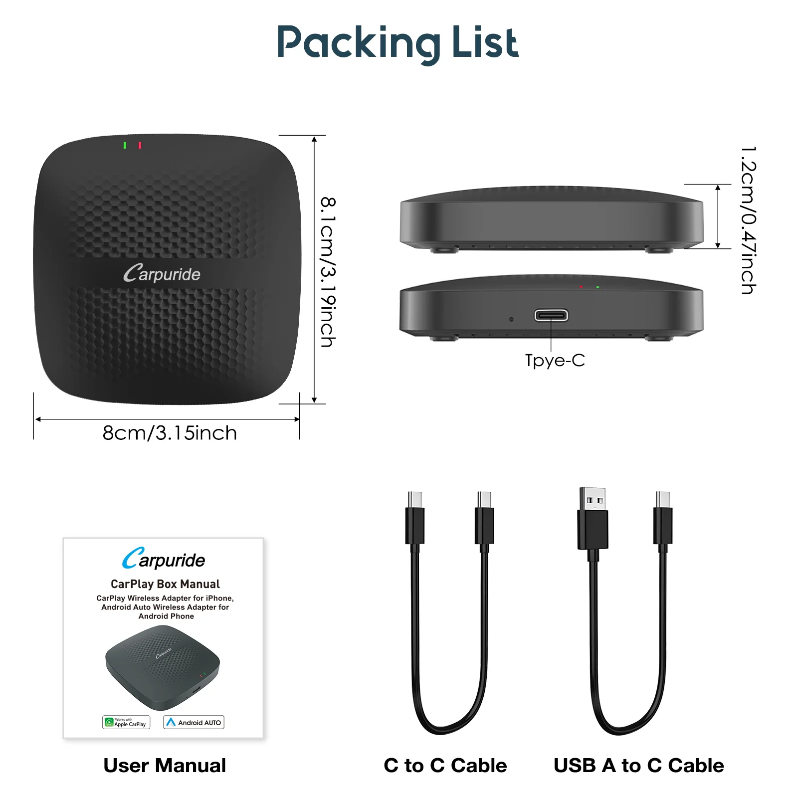 CARPURIDE H02 2-in-1 Magic Box adapter - Wireless CarPlay or Android Auto Adapter - Image 9