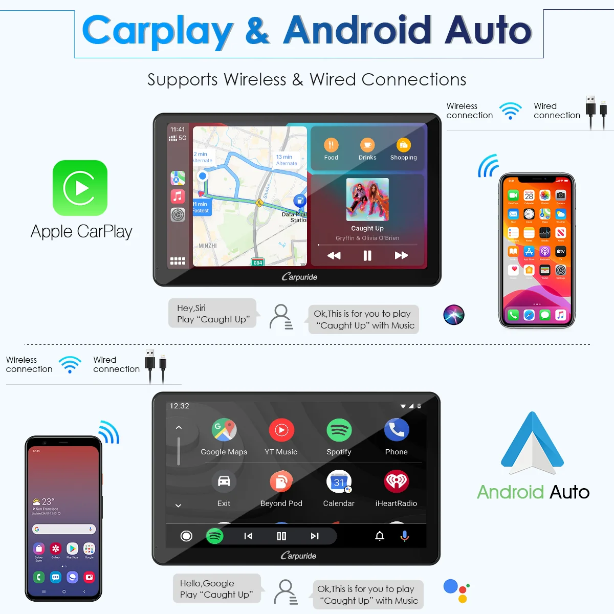 CARPURIDE W101 Portable Smart Multimedia Dashboard Console with Steering Wheel Control Suitable for Larger Vehicles - Image 2