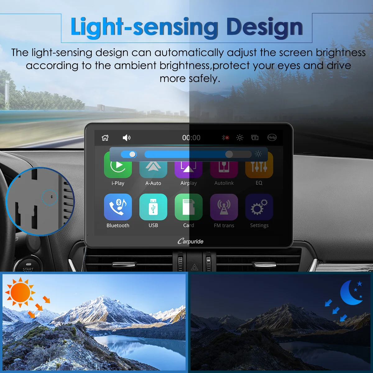 CARPURIDE W101 Portable Smart Multimedia Dashboard Console with Steering Wheel Control Suitable for Larger Vehicles - Image 5