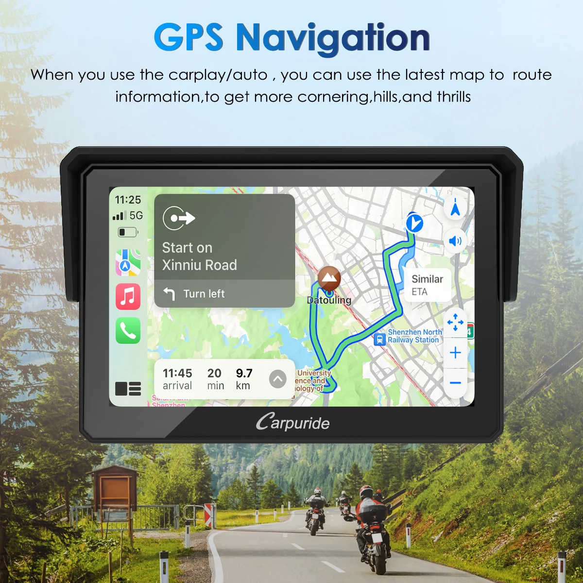 Carpuride W502 Wireless Portable Dual Bluetooth Waterproof IP67 Motorcycle Stereo - Image 5