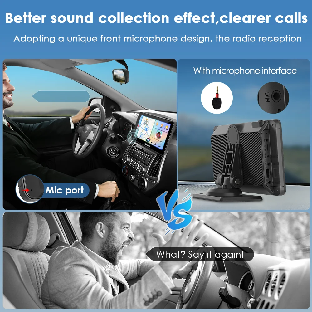 CARPURIDE W701 Plus Portable Wireless Car Stereo with Backup Camera, Support Install Apps - Image 8
