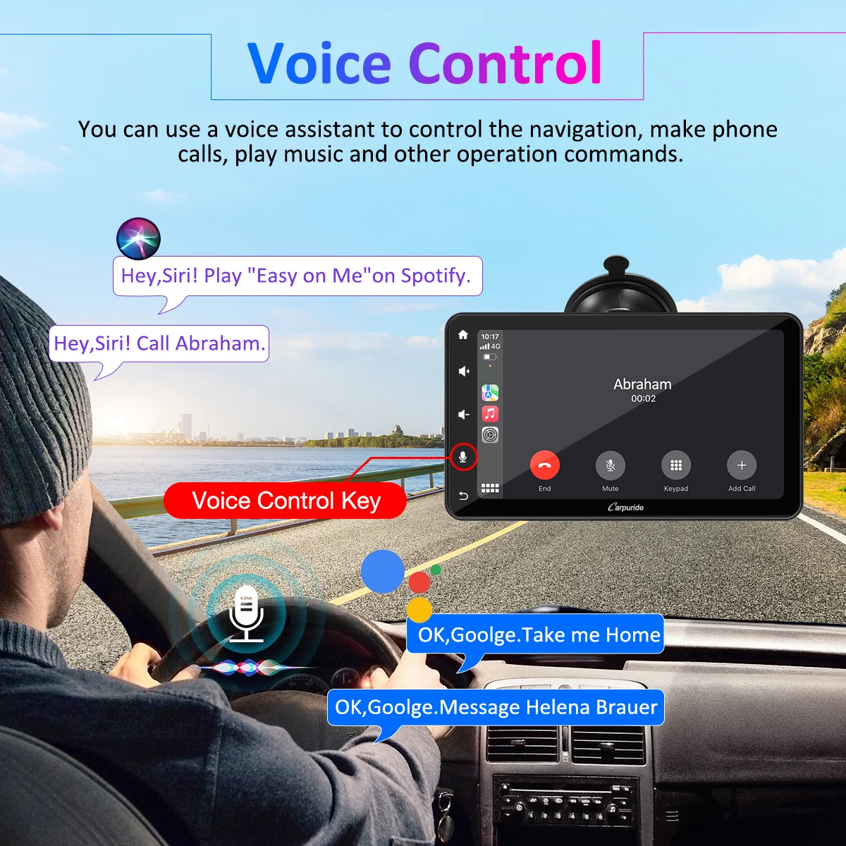 CARPURIDE W707 Wireless Portable Car Stereo - Image 3