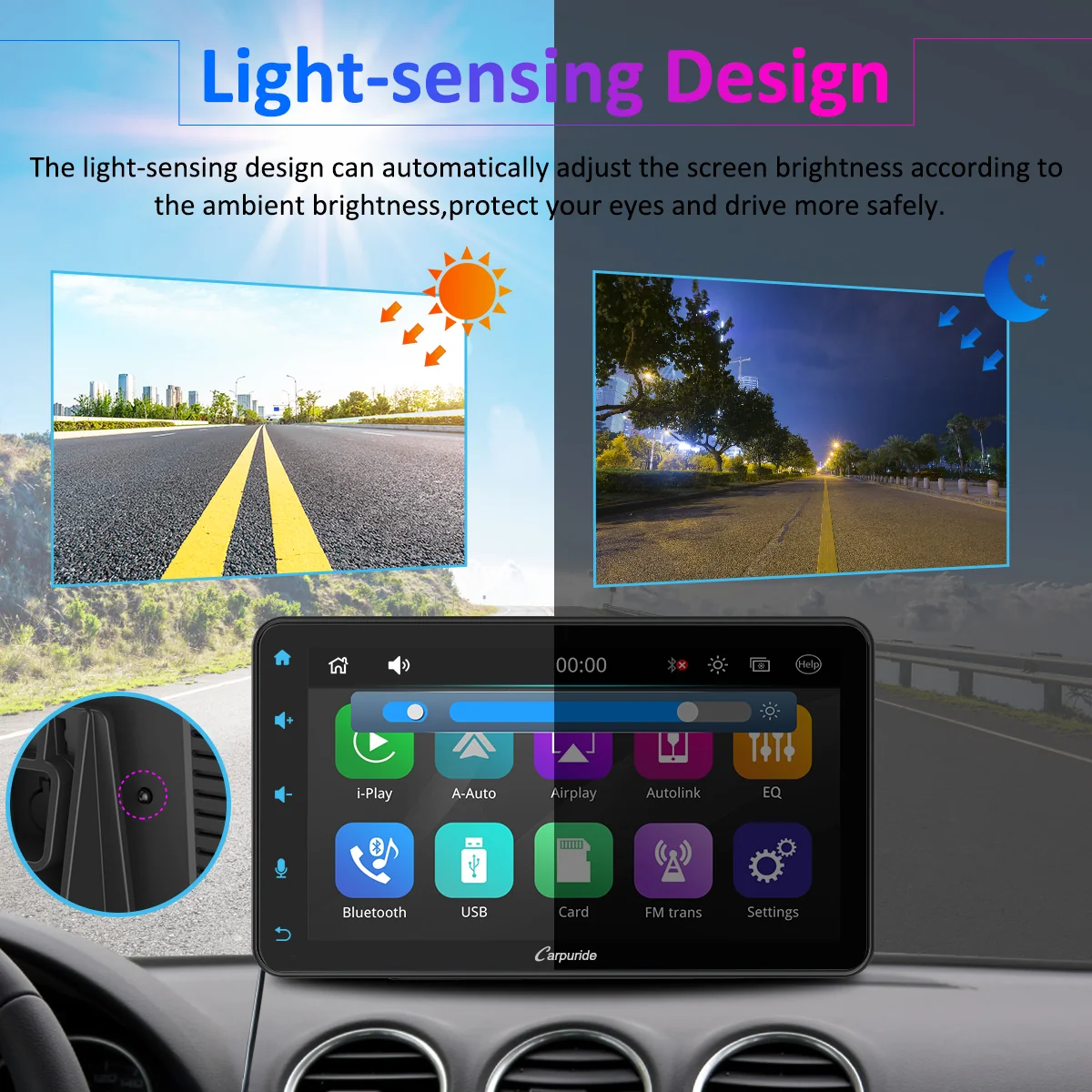 CARPURIDE W707 Wireless Portable Car Stereo - Image 5