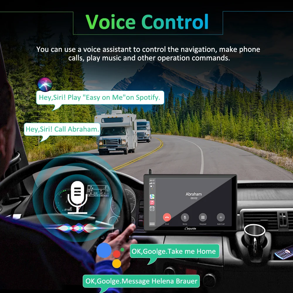 CARPURIDE W901 Portable Smart Multimedia Dashboard Console With WF01 Wireless Rear Camera - Image 3
