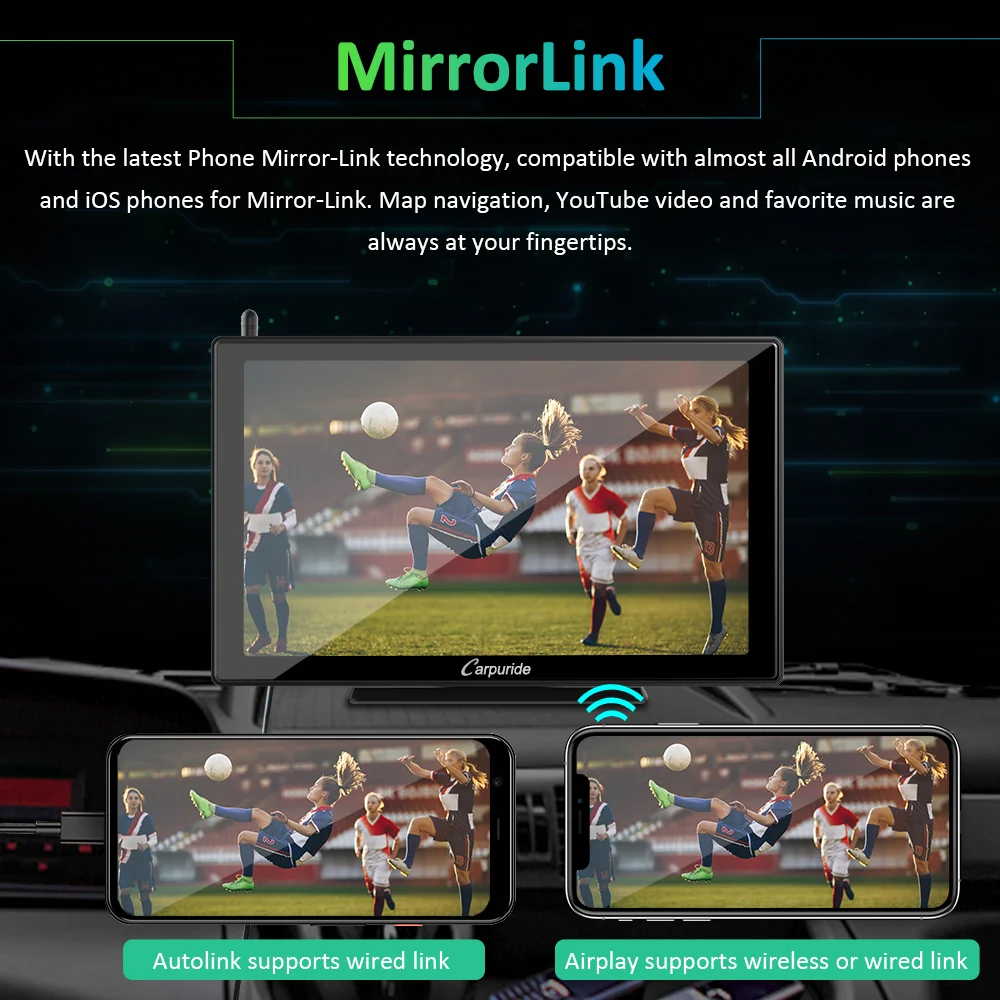 CARPURIDE W901 Portable Smart Multimedia Dashboard Console With WF01 Wireless Rear Camera - Image 7