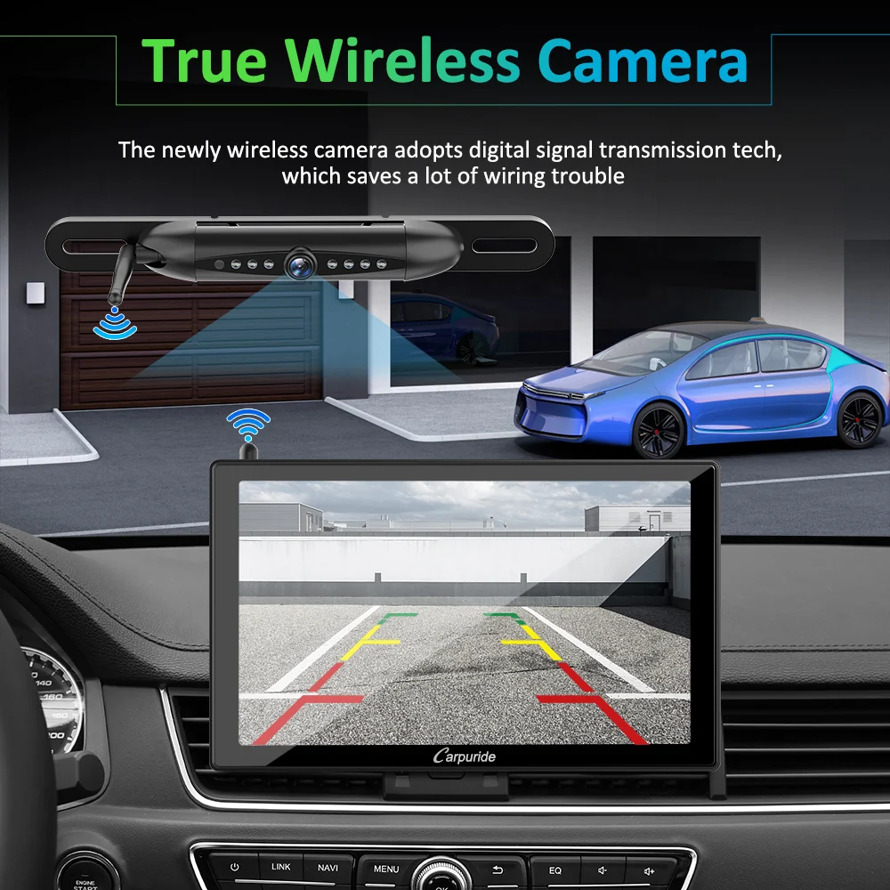 CARPURIDE W901 Pro Portable Smart Multimedia Dual Bluetooth Dashboard Console With WF01 Wireless Rear Camera - Image 9