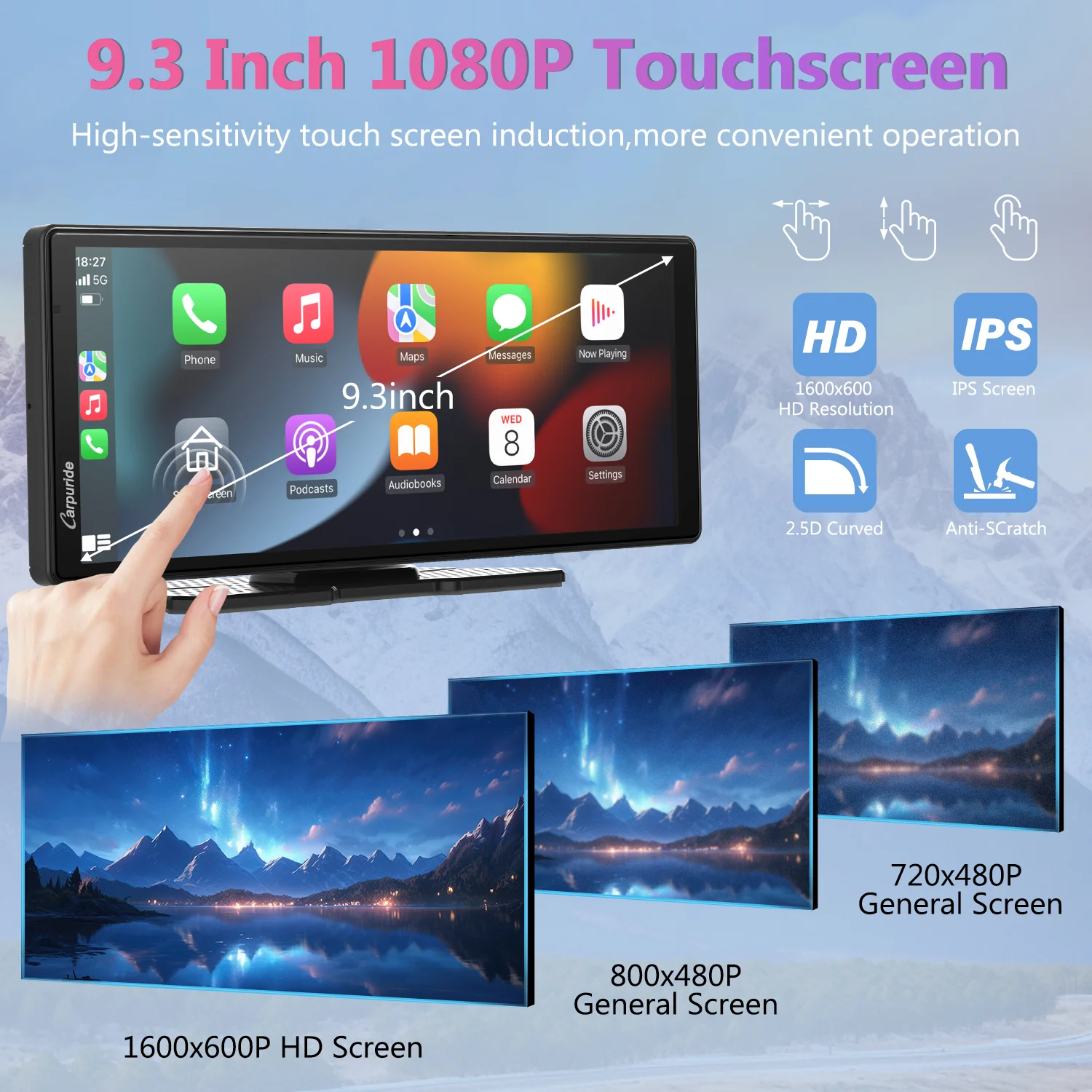 CARPURIDE W903 Portable Smart Multimedia Dashboard Console with Front Camera and DVR Function - Image 9